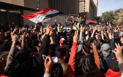 A message from the peaceful protesters of the Iraqi “October Revolution” to all who will stand and oppose war on January 25th