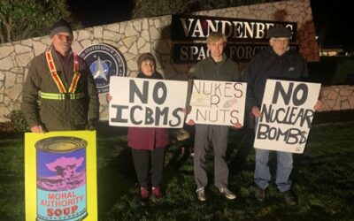 U.S.  Intercontinental Ballistic Missile Protested at Vandenberg Space Force Base